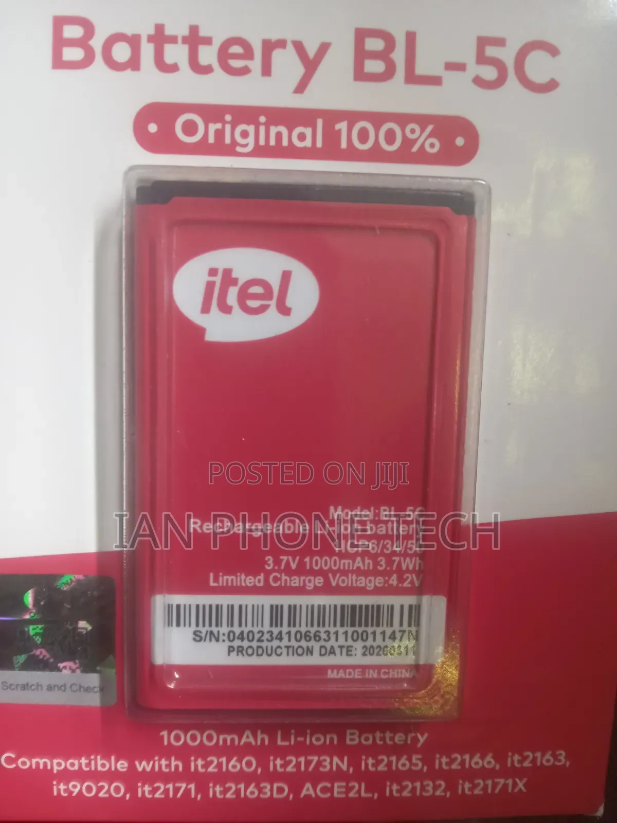 Itel Button Phone Battery