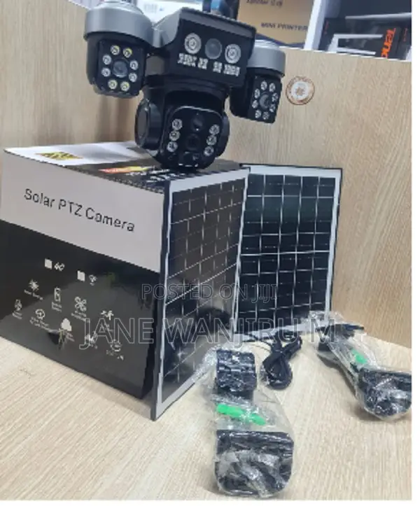New 4g Ai Human Detection Triple Lens Solar CCTV Camera