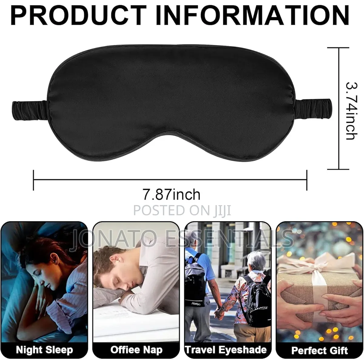 Silk Sleep Mask Pure Satin Eye Mask for Sleeping Blackout Blindfold