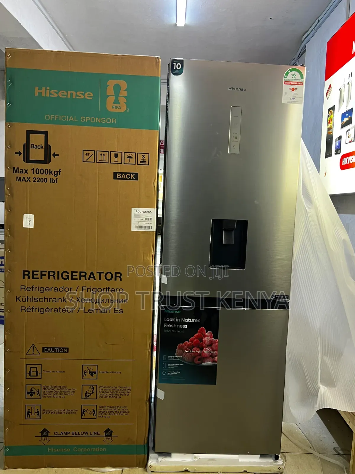 *Hisense 292l Bottom Freezer No Frost Fridge With Water Dispenser