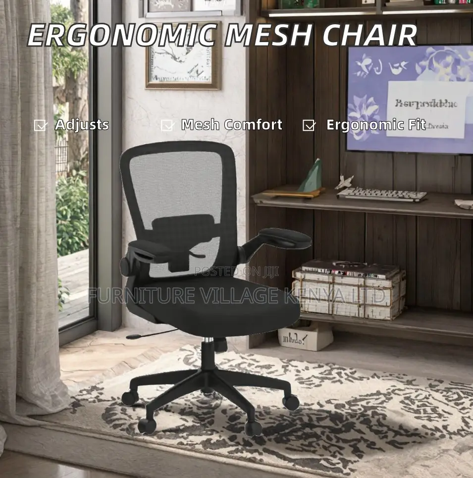 Ergonomic Mesh Bow-Shaped Chair
