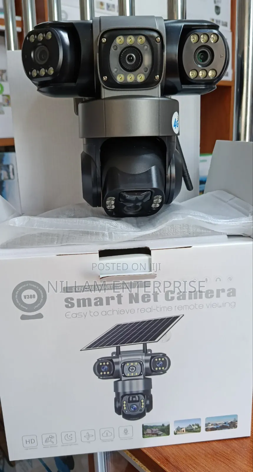 Triple Lens 4g Solar CCTV Camera|