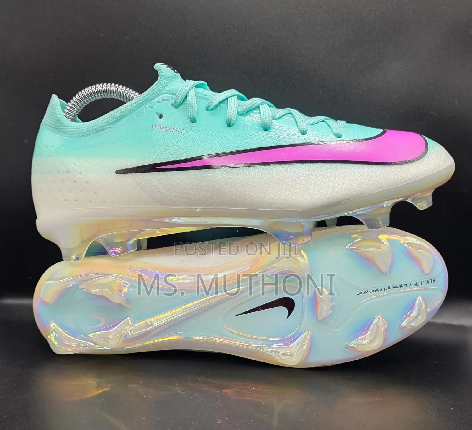 Mercurial Soccer Cleats Ft Iridescent, Rainbow-Like Sole Plate.