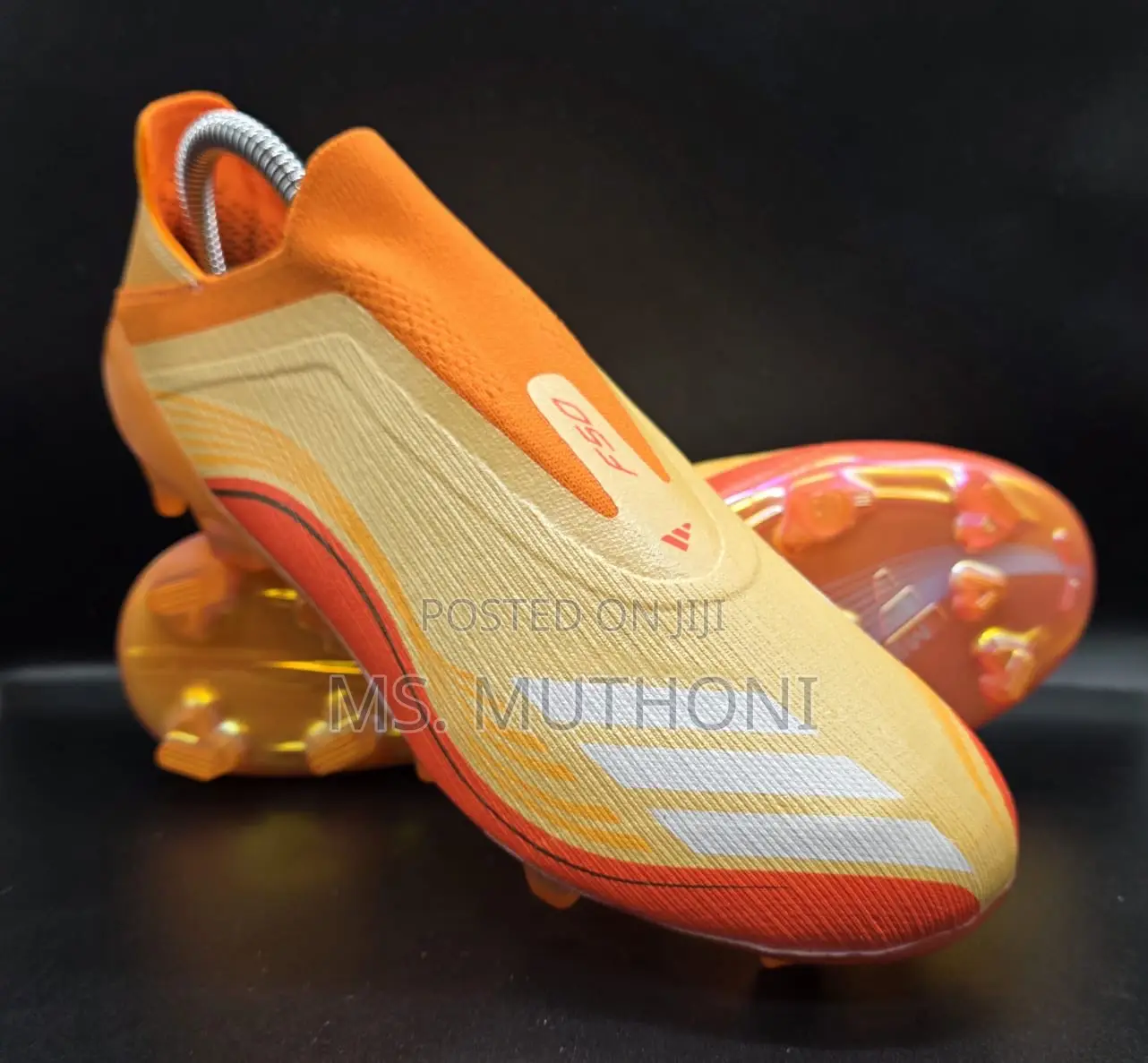 Hora Dorada" (Golden Hour) Laceless F50 Soccee Cleats Size 40-45