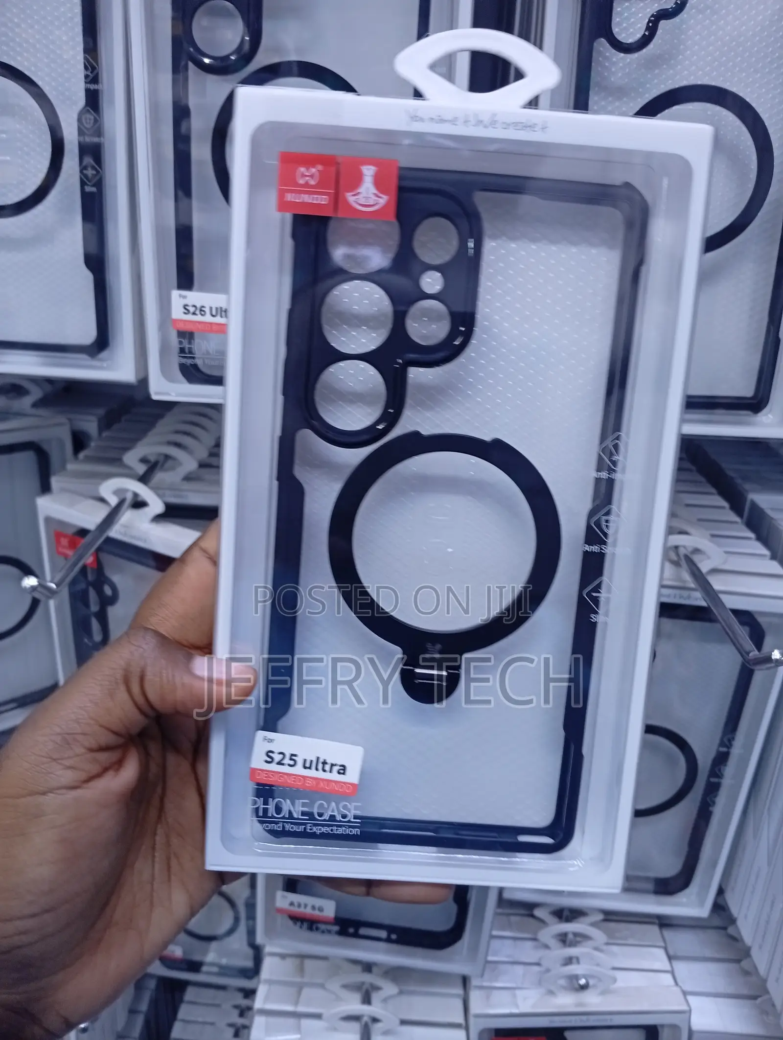 Samsung Galaxy S25 Ultra, Multi-Functional Magnetic Metal Ring Case