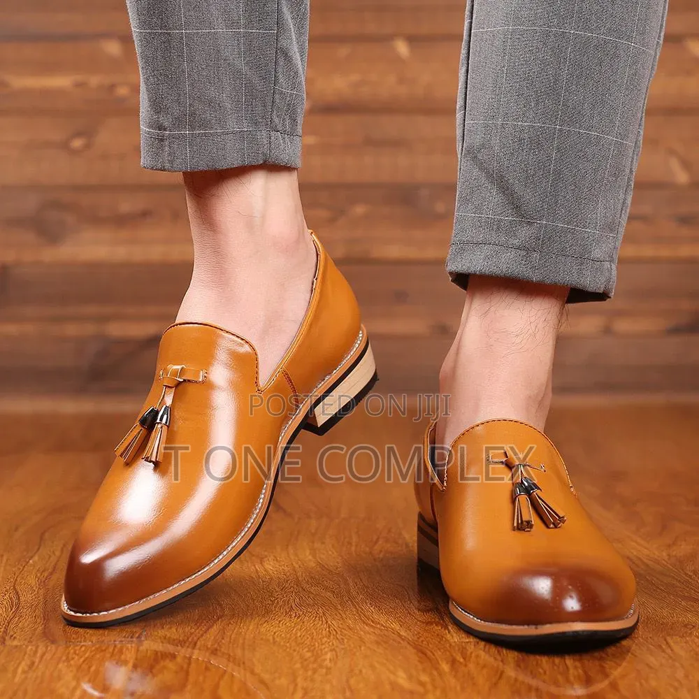 Original Mens Tassel Loafers Turkey Black Brown and Wine Red