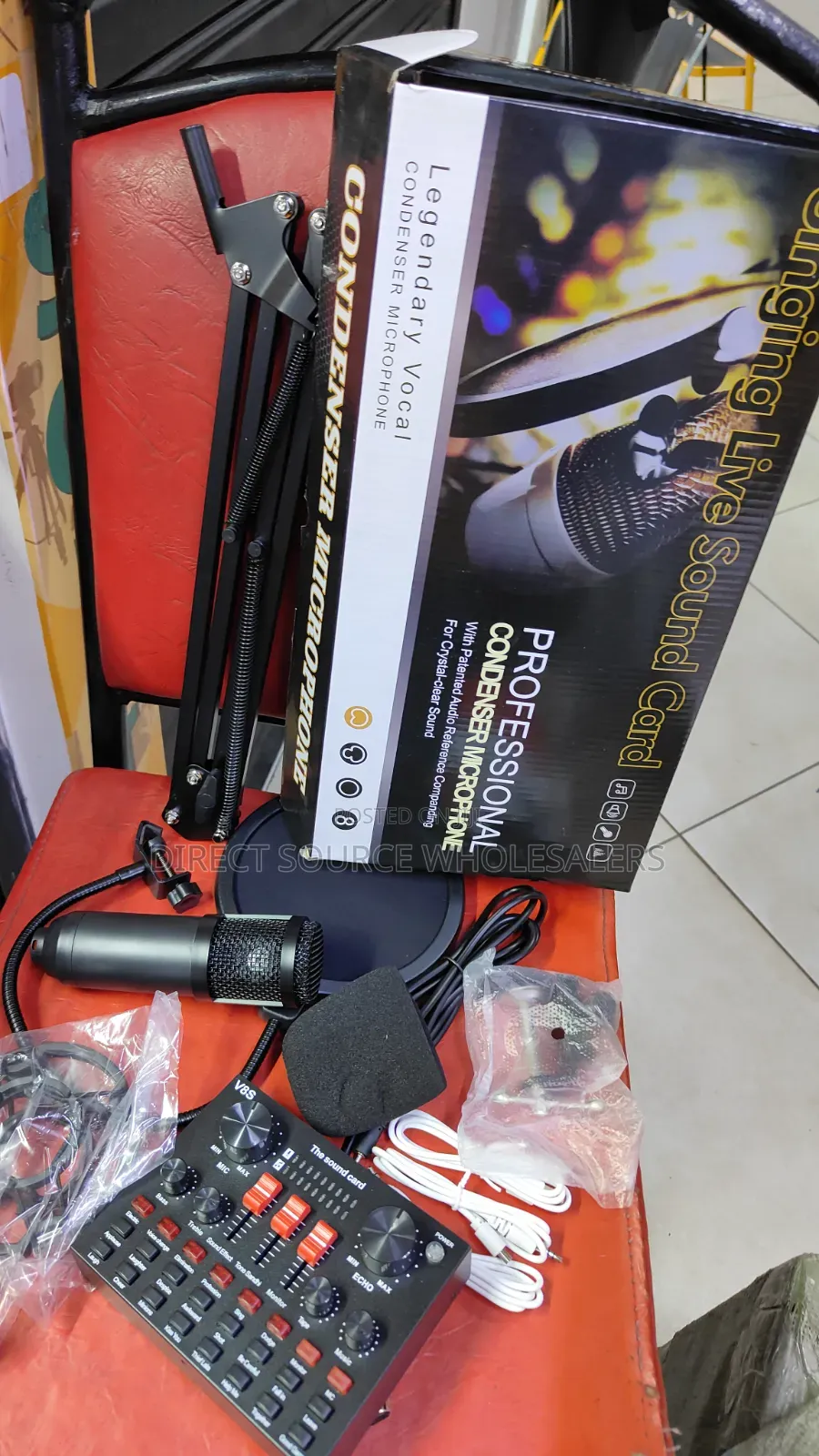 Bm 800 Studio Recording Microphone With V8s Audio Interface-Full Kit