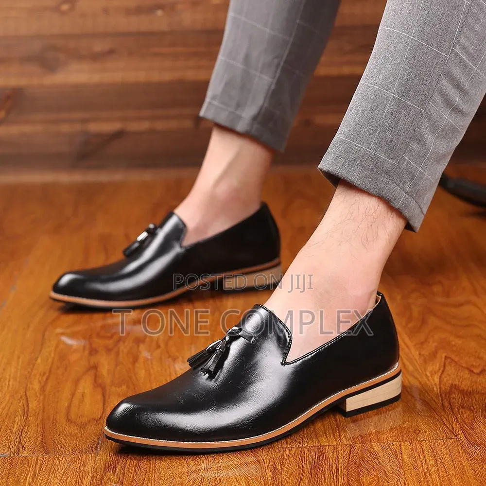Original Mens Tassel Loafers Turkey Black Brown and Wine Red