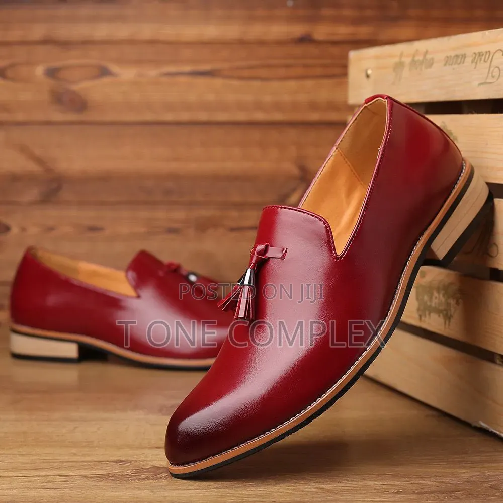 Original Mens Tassel Loafers Turkey Black Brown and Wine Red