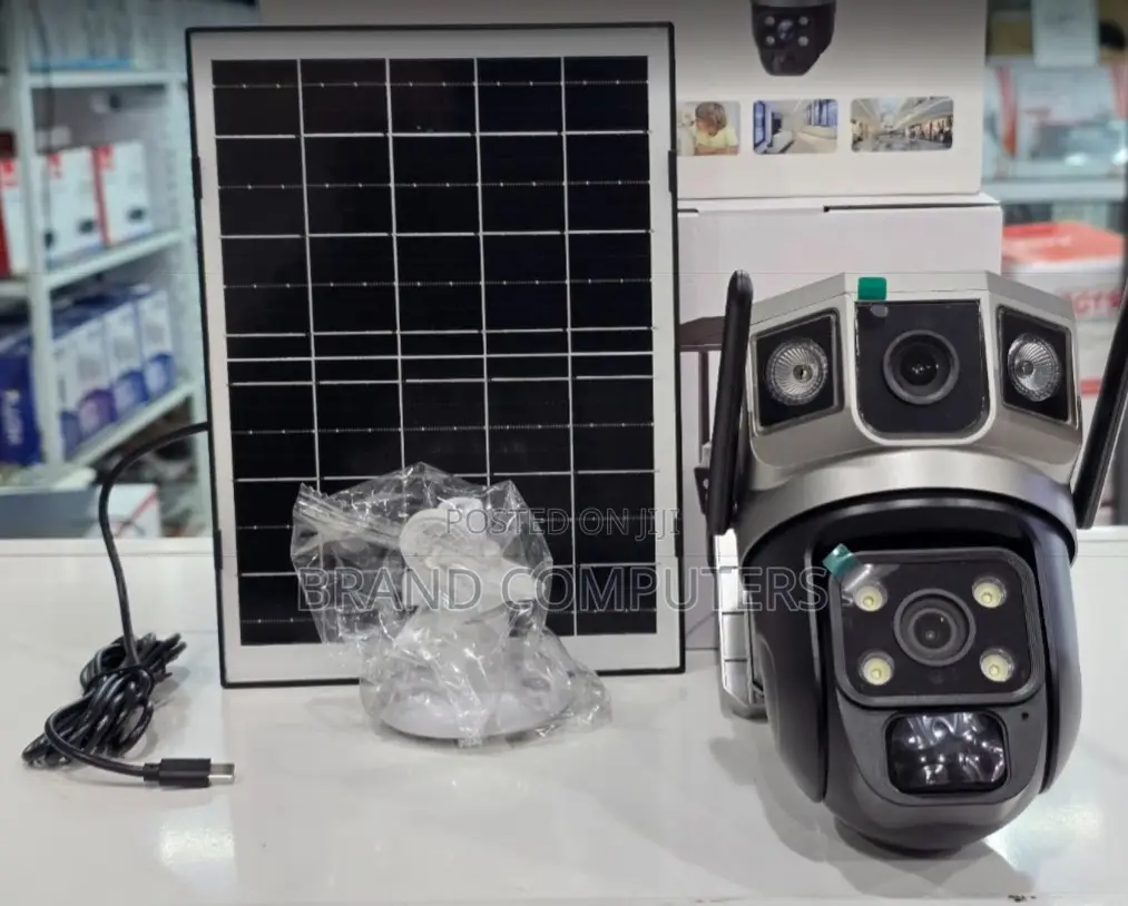 V380 Pro Solar Outdoor Camera Wireless Dual Lens 4g CCTV Camera