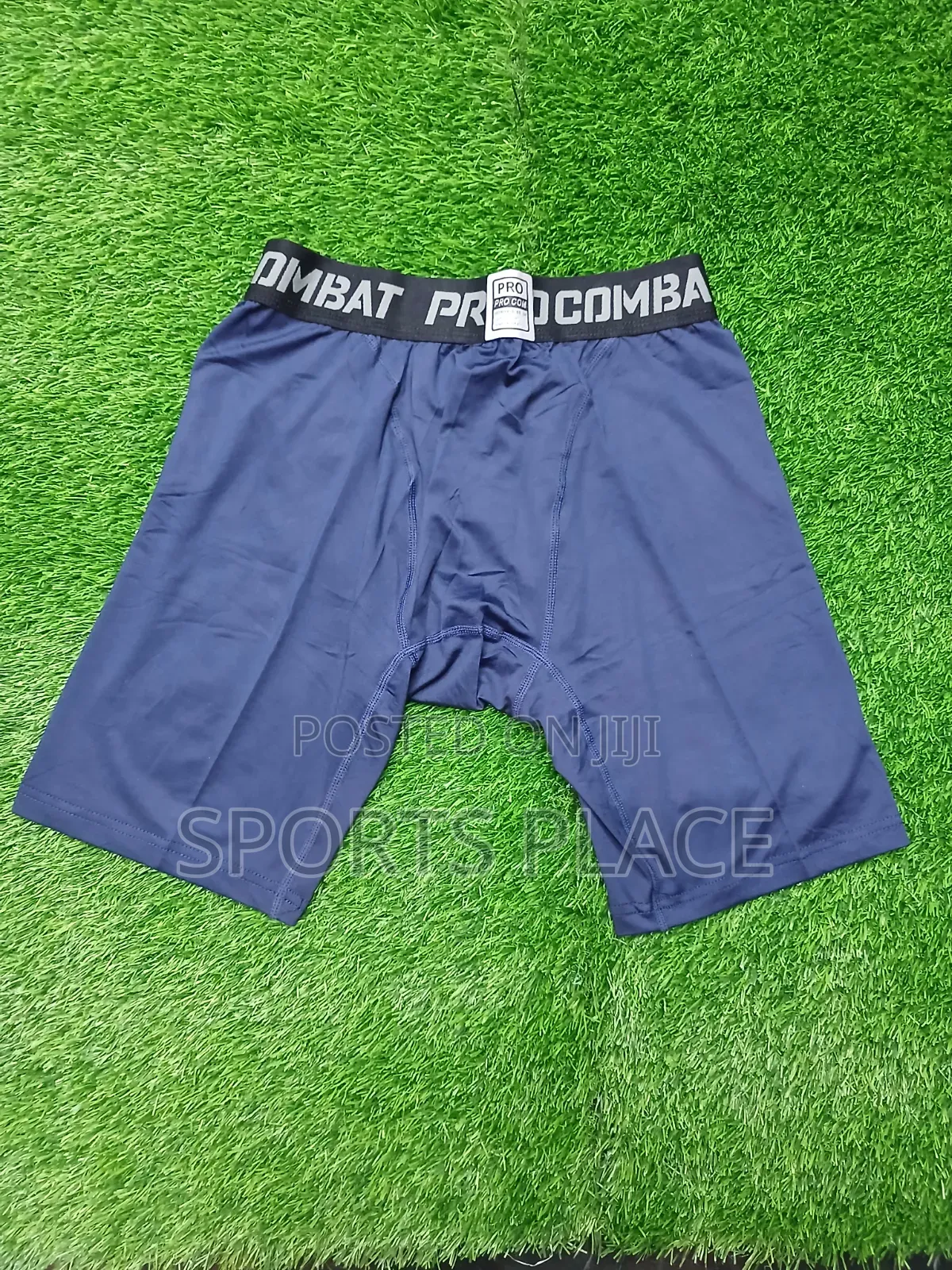 Navy Blue Sports Compression Shorts