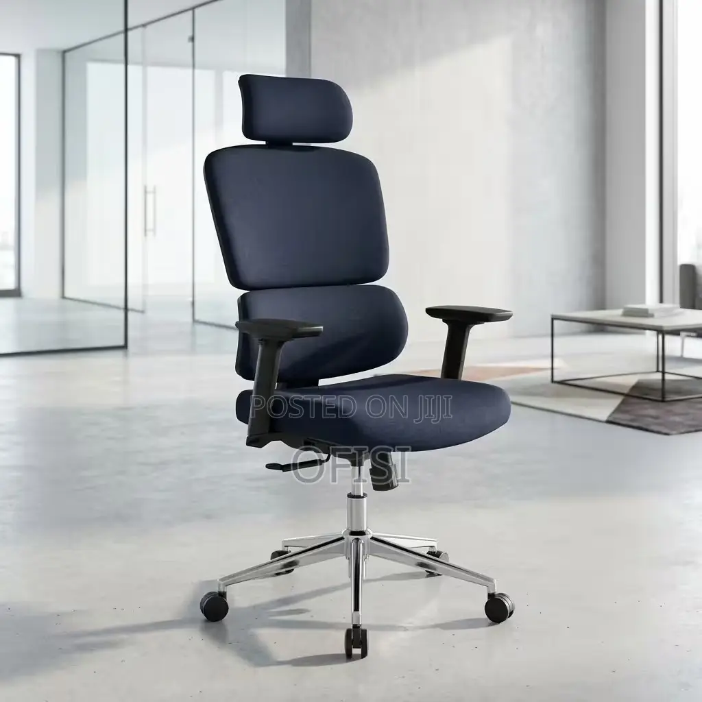 Office Chair; High Back Fabric Orthopedic Office Chair