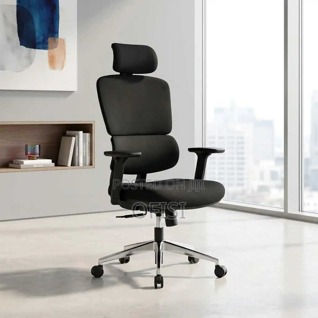 Office Chair; High Back Fabric Orthopedic Office Chair