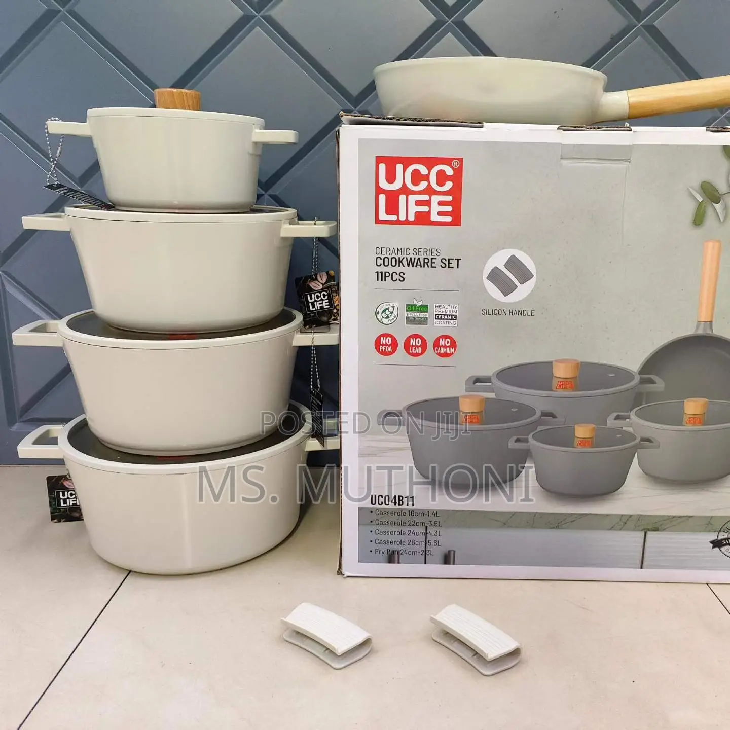 Pfoa Free 11pcs Ceramic Series Cookware Set ( Ucc Life )