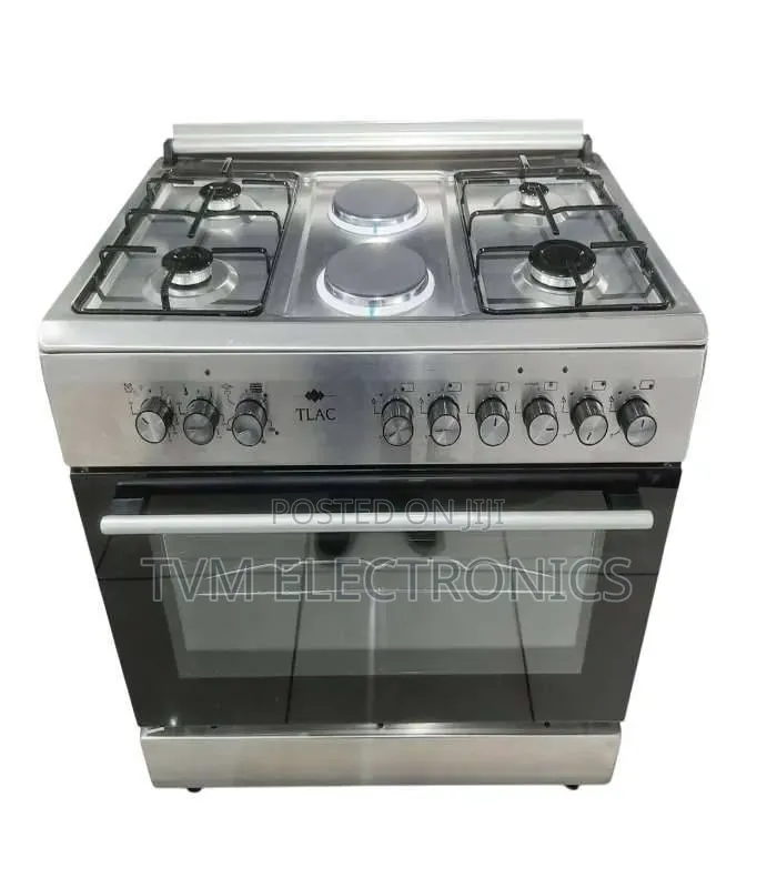 90×60 Tlac Stand Cooker 4 Gas + 2 Electric Wide Electric Oven