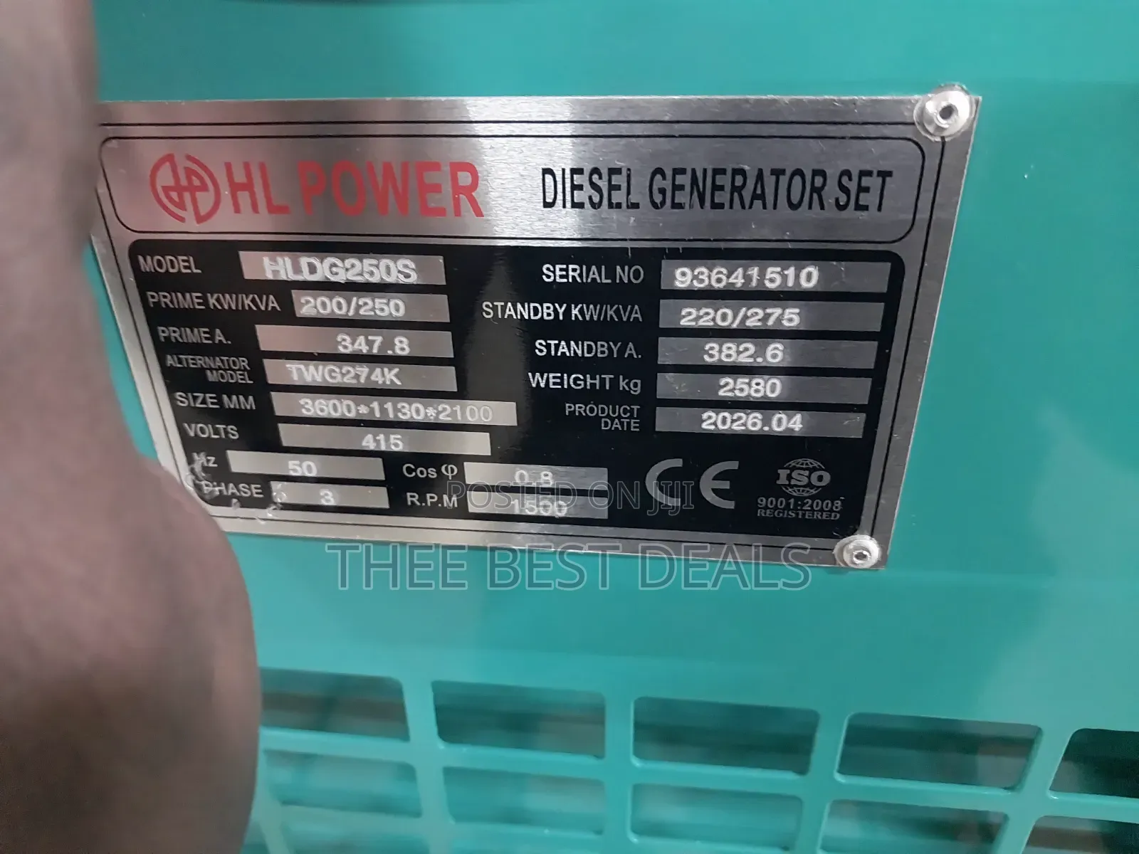 250kva Diesel Generator