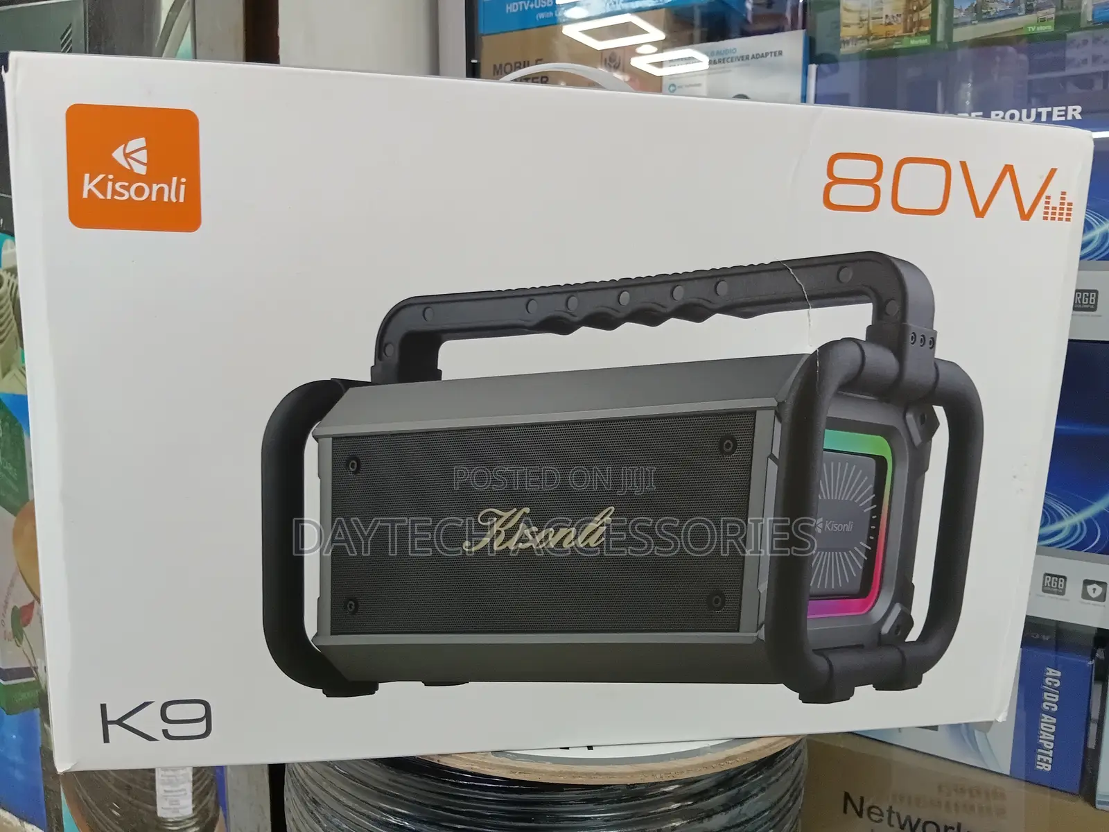 Kisonli Powerful 80w Portable Wireless 8000 Mah Outdoor Bass Speaker.