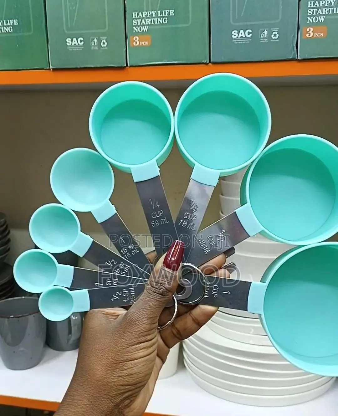 Colored Measuring Cups+ Spoon
8pcs Set