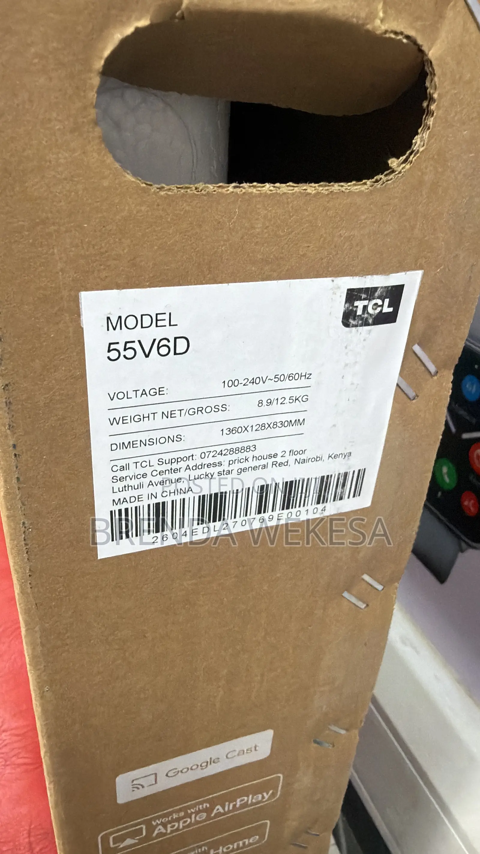 TCL V6d 55 Inch Direct Led HDR Smart Tv (2026) New