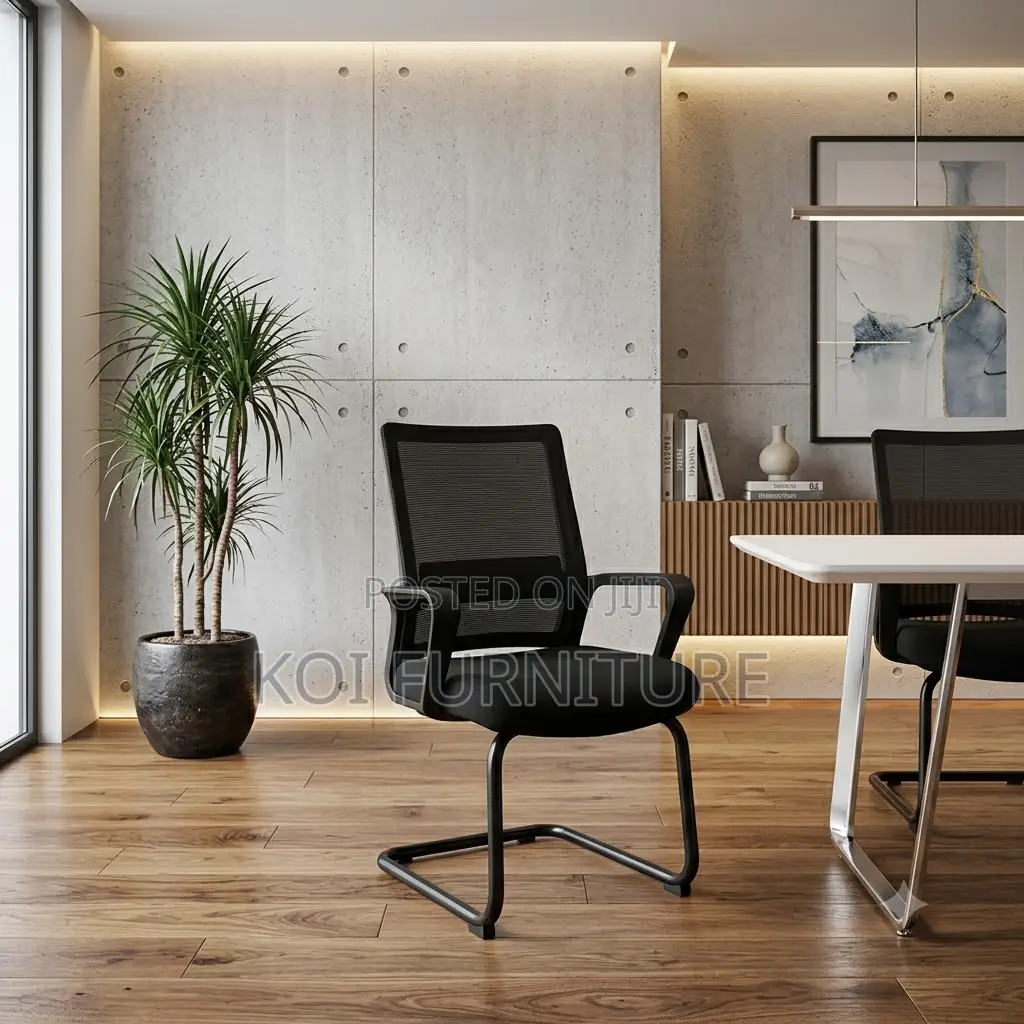 Office Chairs; Mid Back Office Mesh Chair With Sled Base Legs