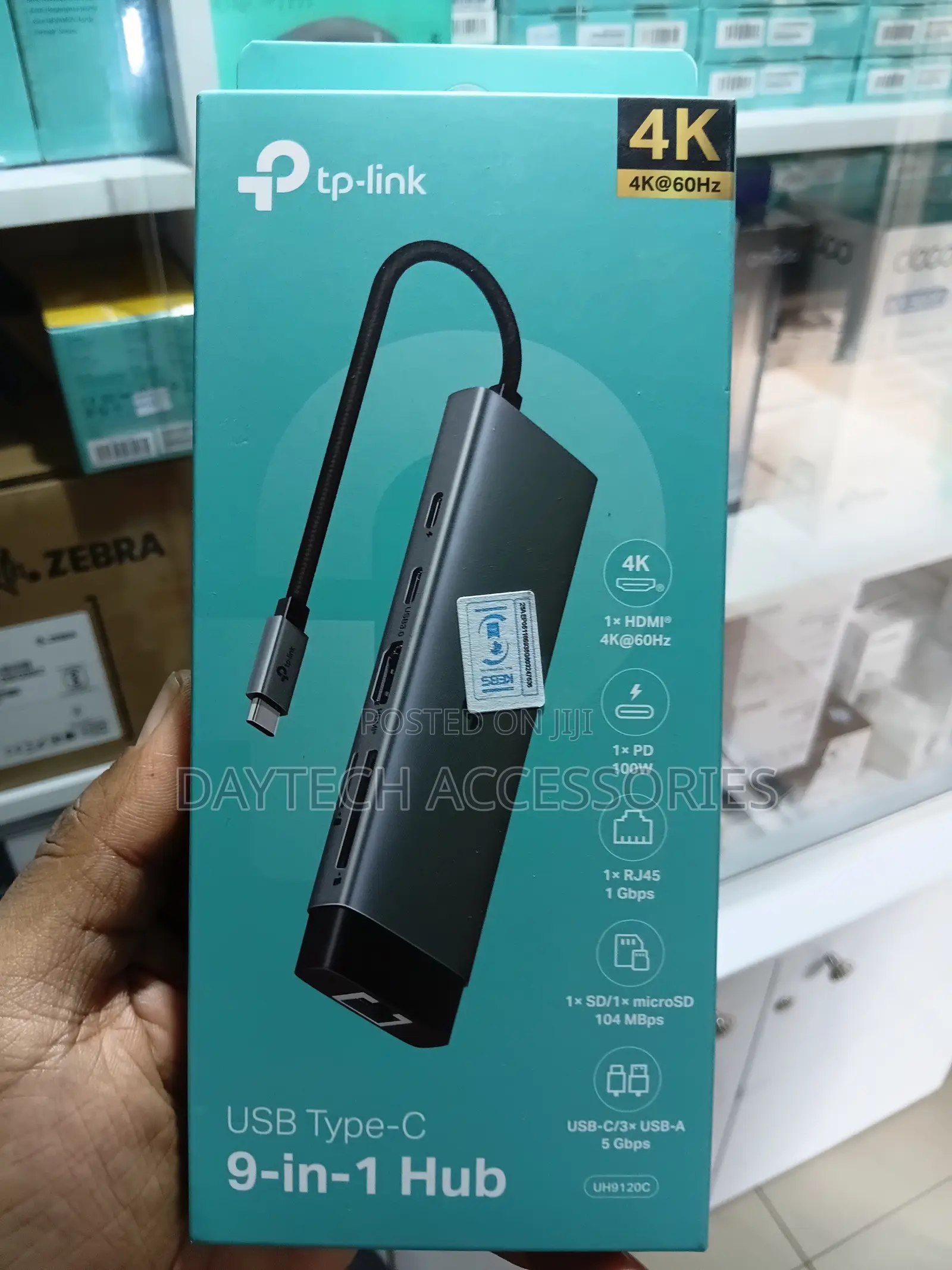 Tp-Link Uh9120c Usb Type-C 9-in-1 Hub With at 60hz Hdmi 100w Pd
