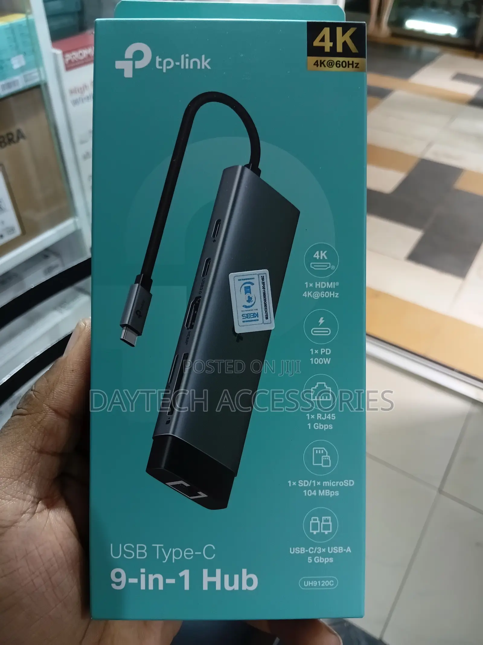 Tp-Link Uh9120c Usb Type-C 9-in-1 Hub With at 60hz Hdmi 100w Pd