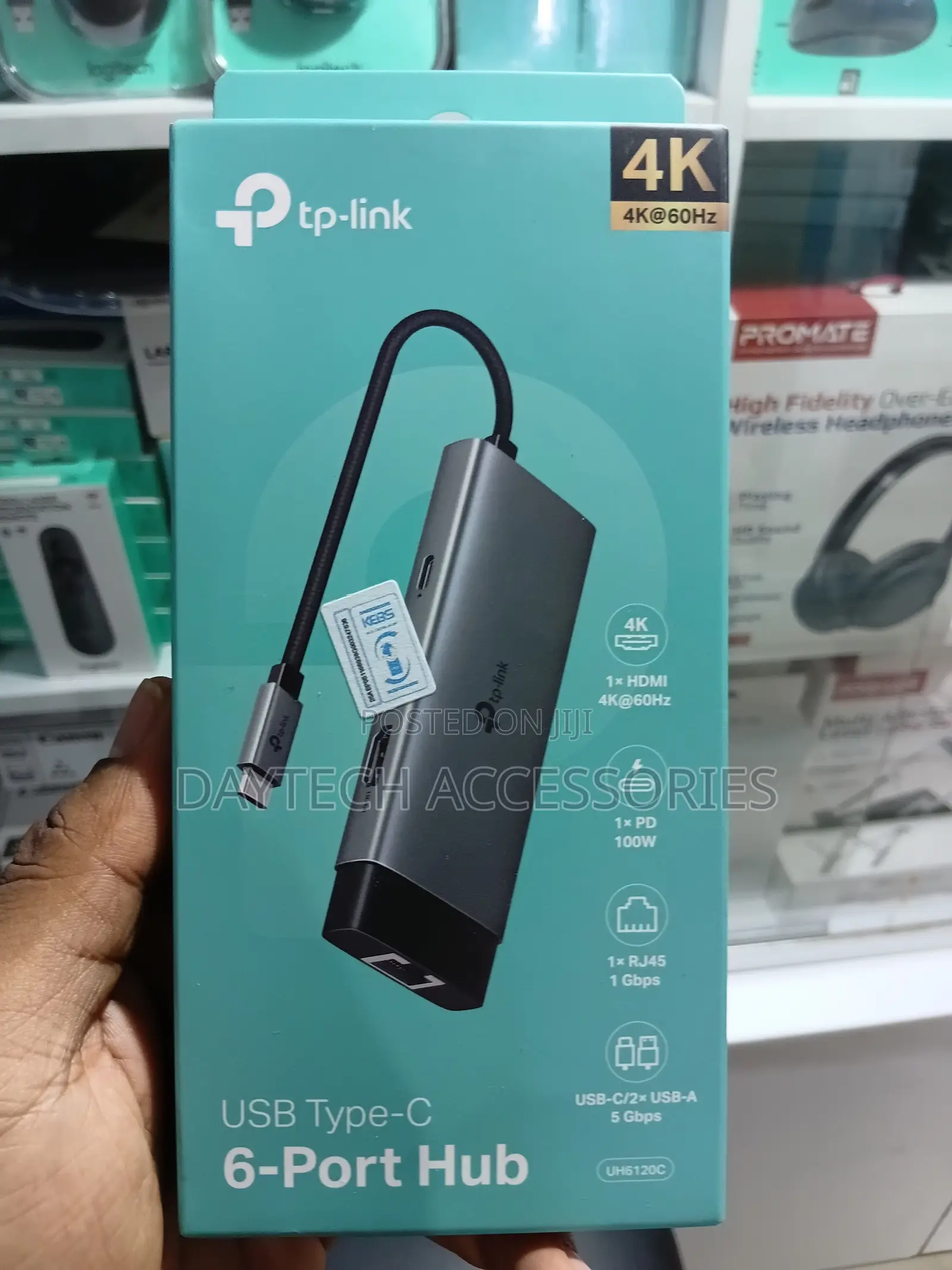 Tp-Link Uh6120c Usb Type-C 6 in 1 Hub - Grey.