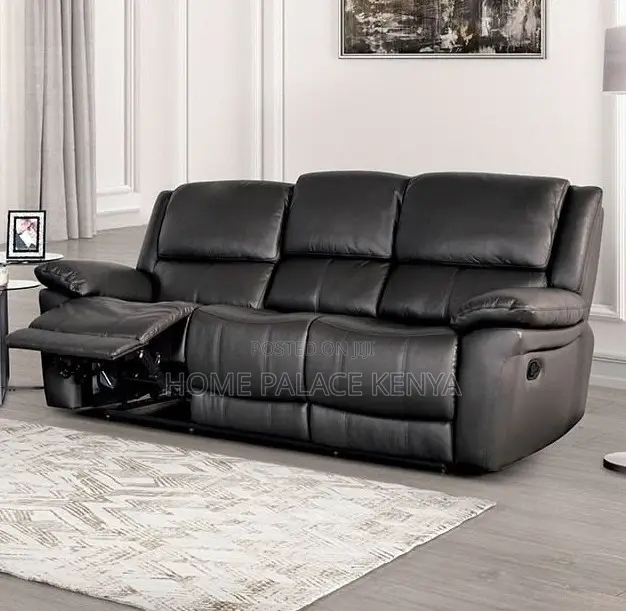 Home Sofa: Vip Leather Tufted Recliner Sofa