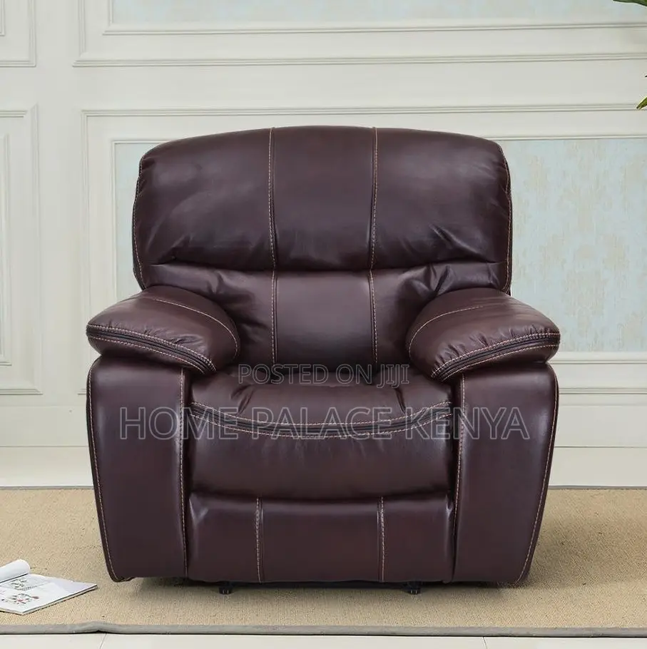 Home Sofa: Vip Leather Tufted Recliner Sofa