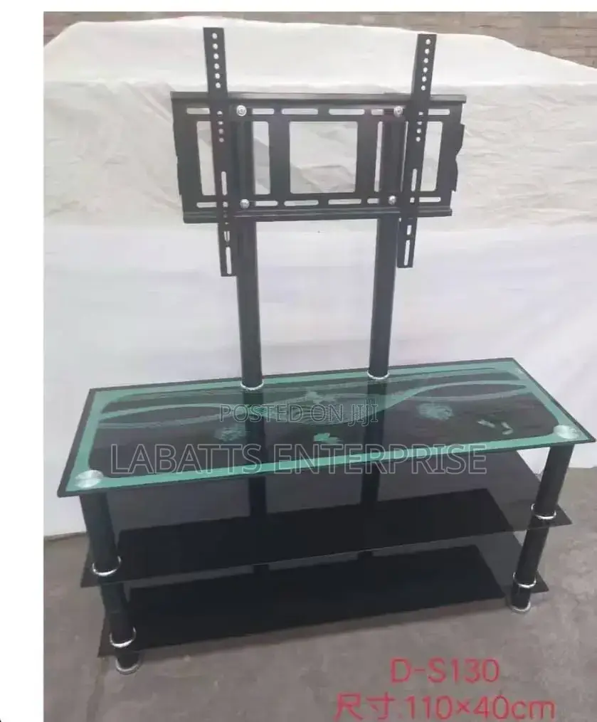 Executive Glass Tv Stand With Wall Bracket
