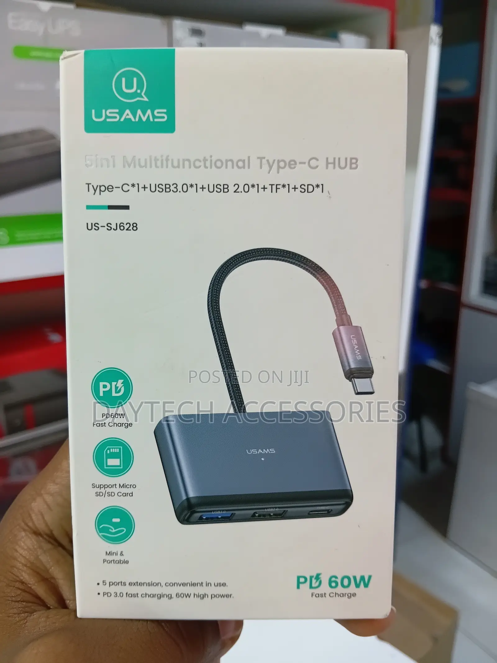 Usams Us-Sj628 5 in 1 Type-C Multifunctional Docking Station Hub