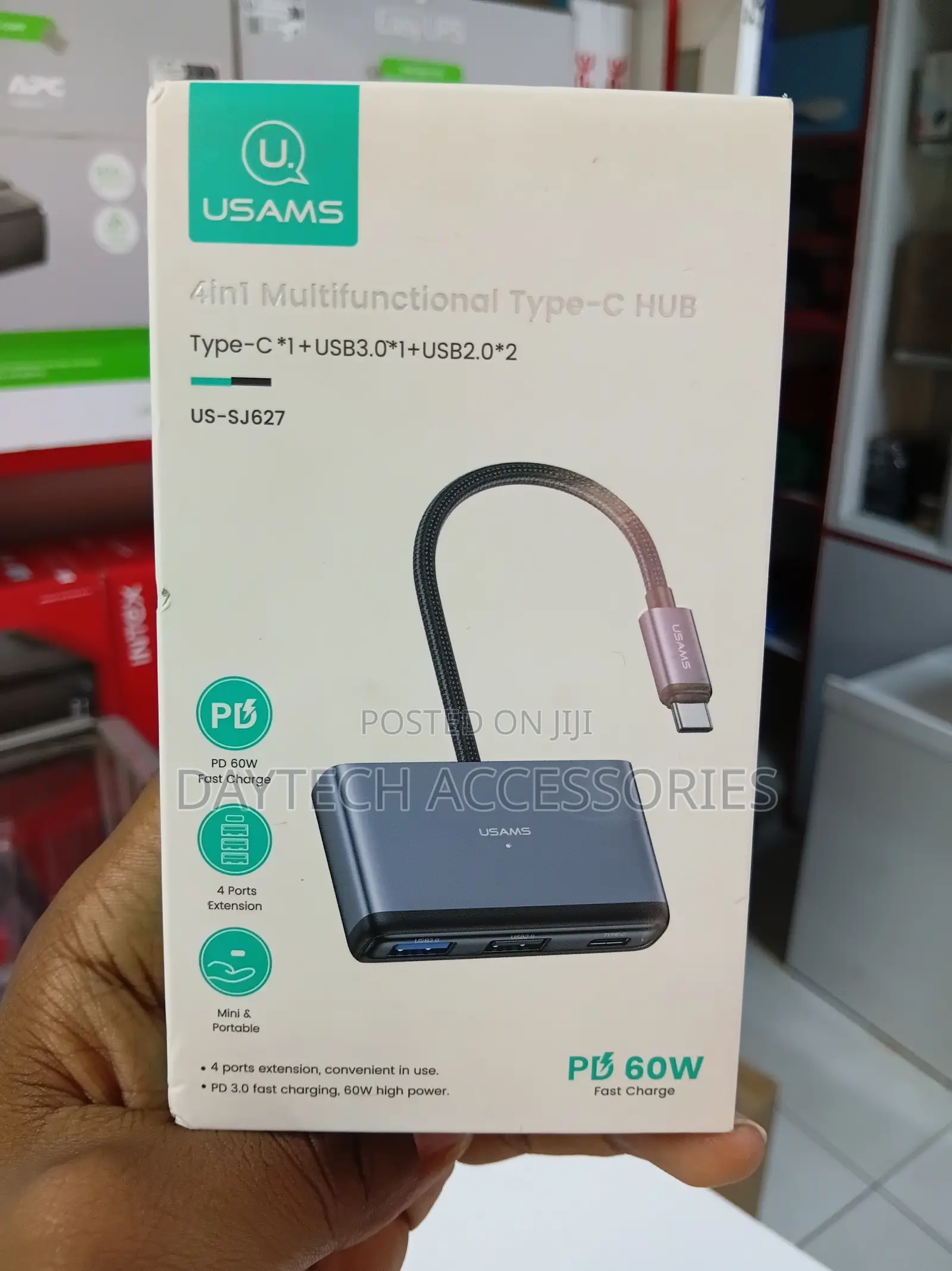 Usams Us-Sj628 5in1 Type-C Hub (Usb-C 5 Ports) Dockingstation