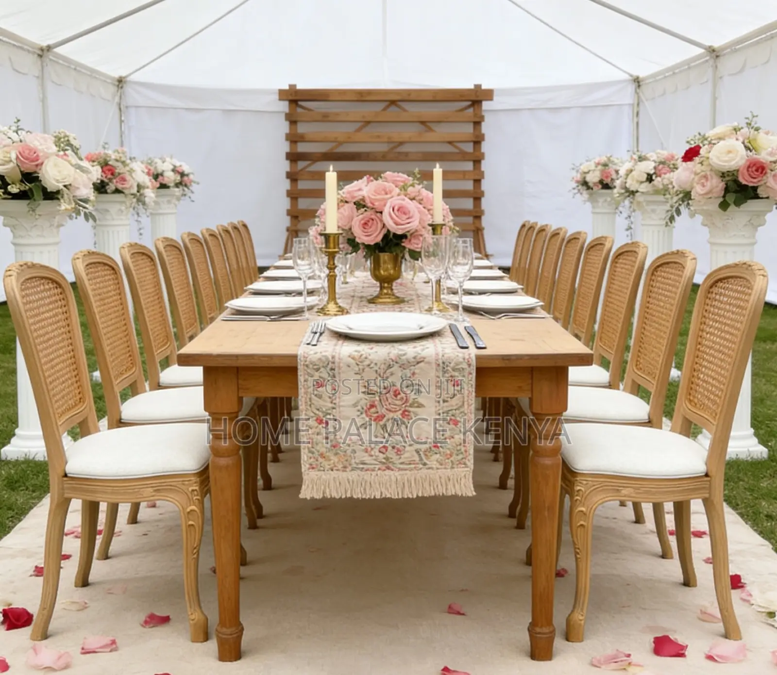 Banquet Chair; Royal Elegant Banquet Chair With Wood Grain Finish