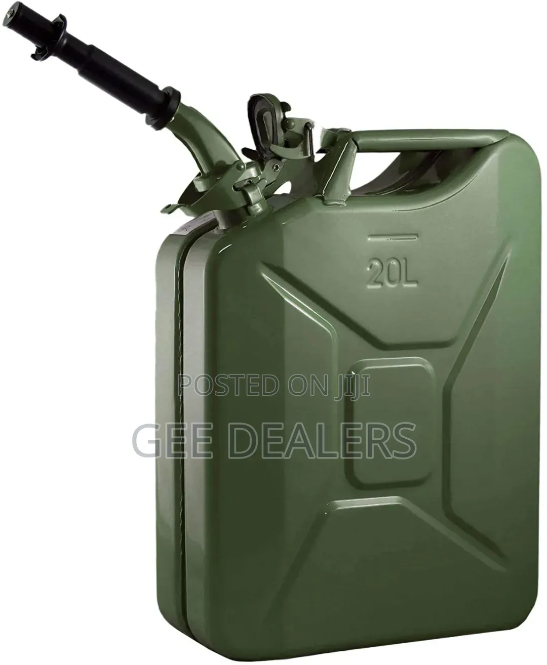 20l Fuel Jerrican, Heavy Duty Metallic Fuel Jerry Can +Pouring Sprout