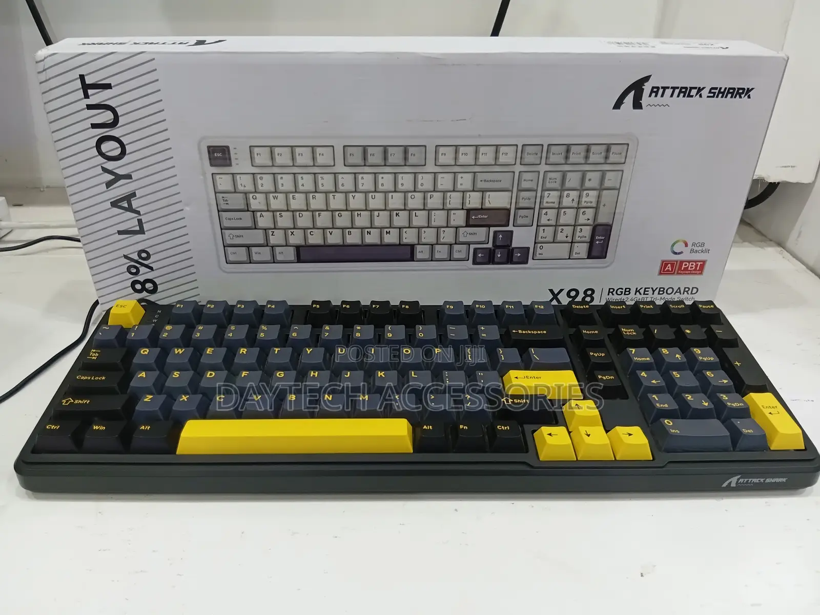 Attack Shark X98 Wireless Mechanical Keyboard,Tri-Mode Bt5.0/2.4ghz.