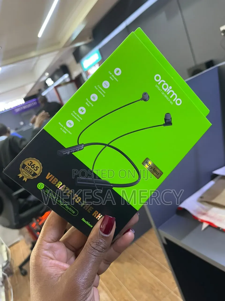 Oraimo Oeb-311 Necklace Lite Neckband Bluetooth Earphones