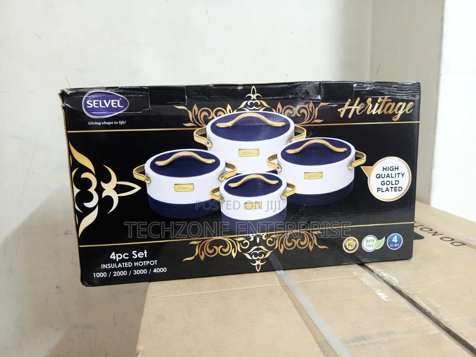 Selvel Heritage Stainless Insulated Hot Pot Set of 4