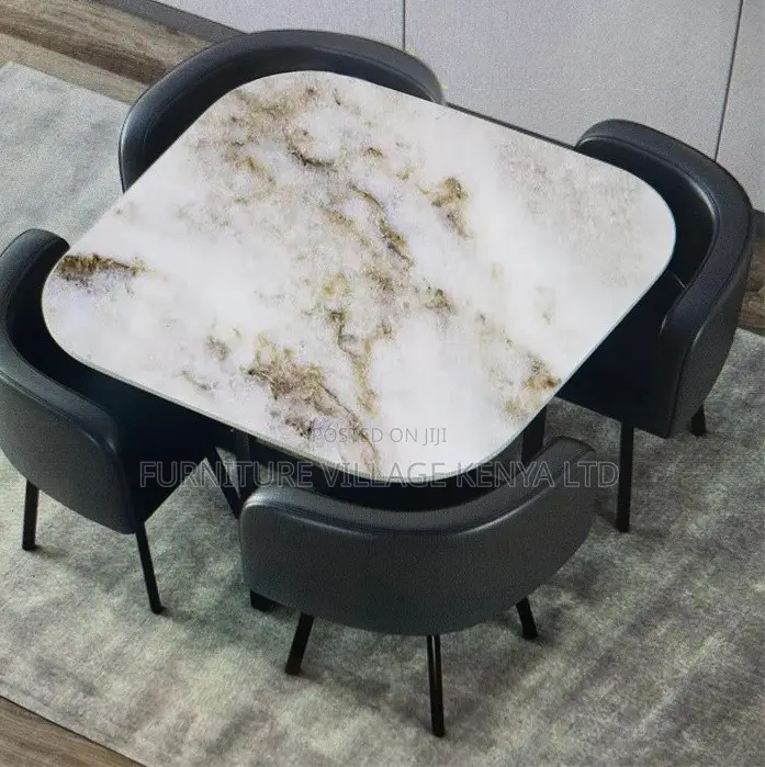 Modern 4-Seater Office Dining Set