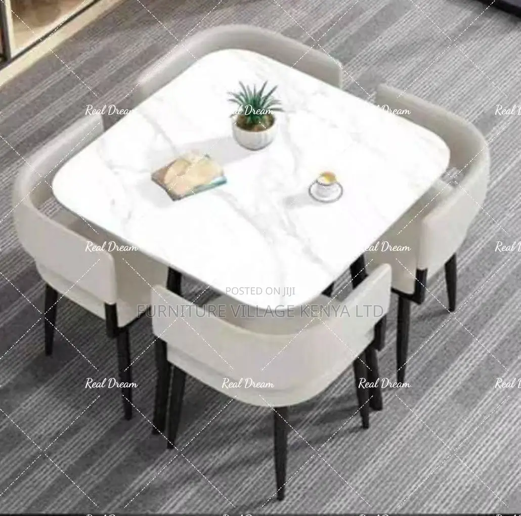 Modern 4-Seater Office Dining Set