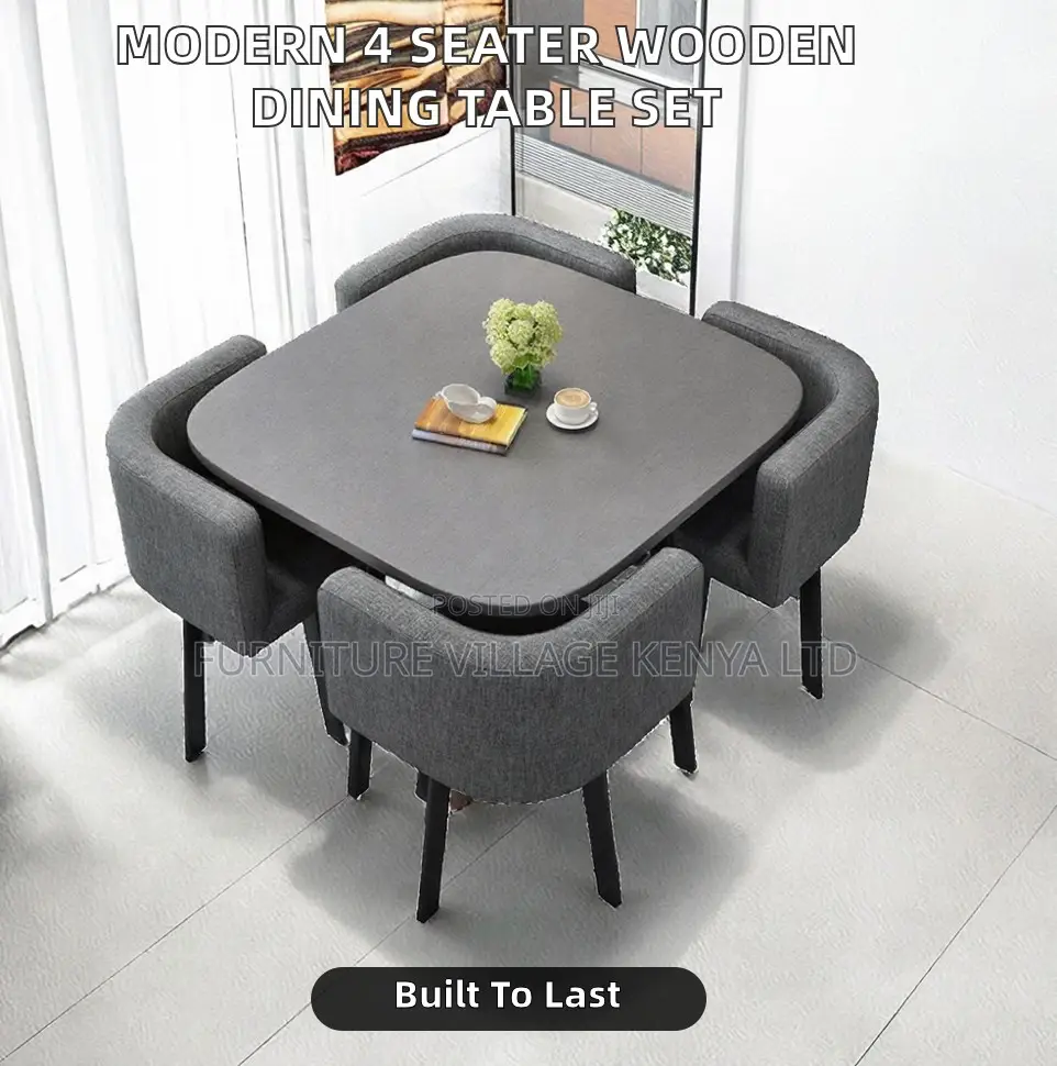 Modern 4-Seater Office Dining Set