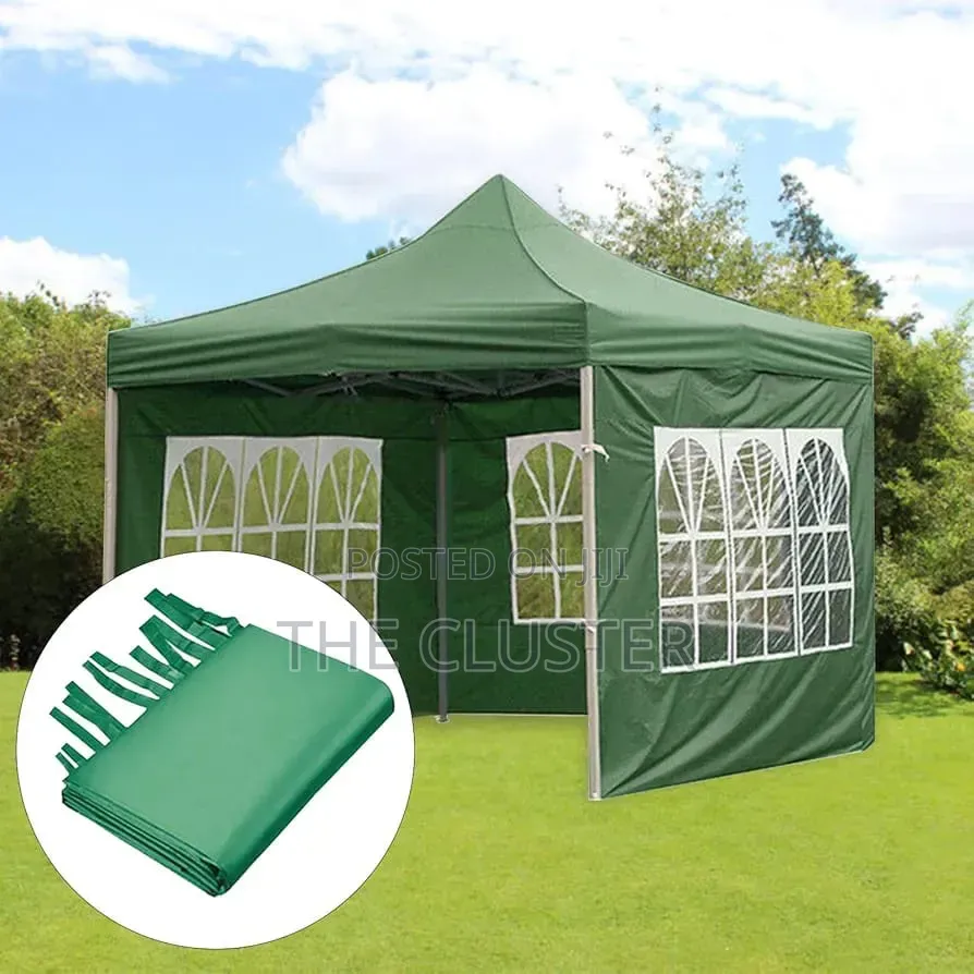 *Pop Up Gazebo Canopy Tent With 3 Window Side Walls