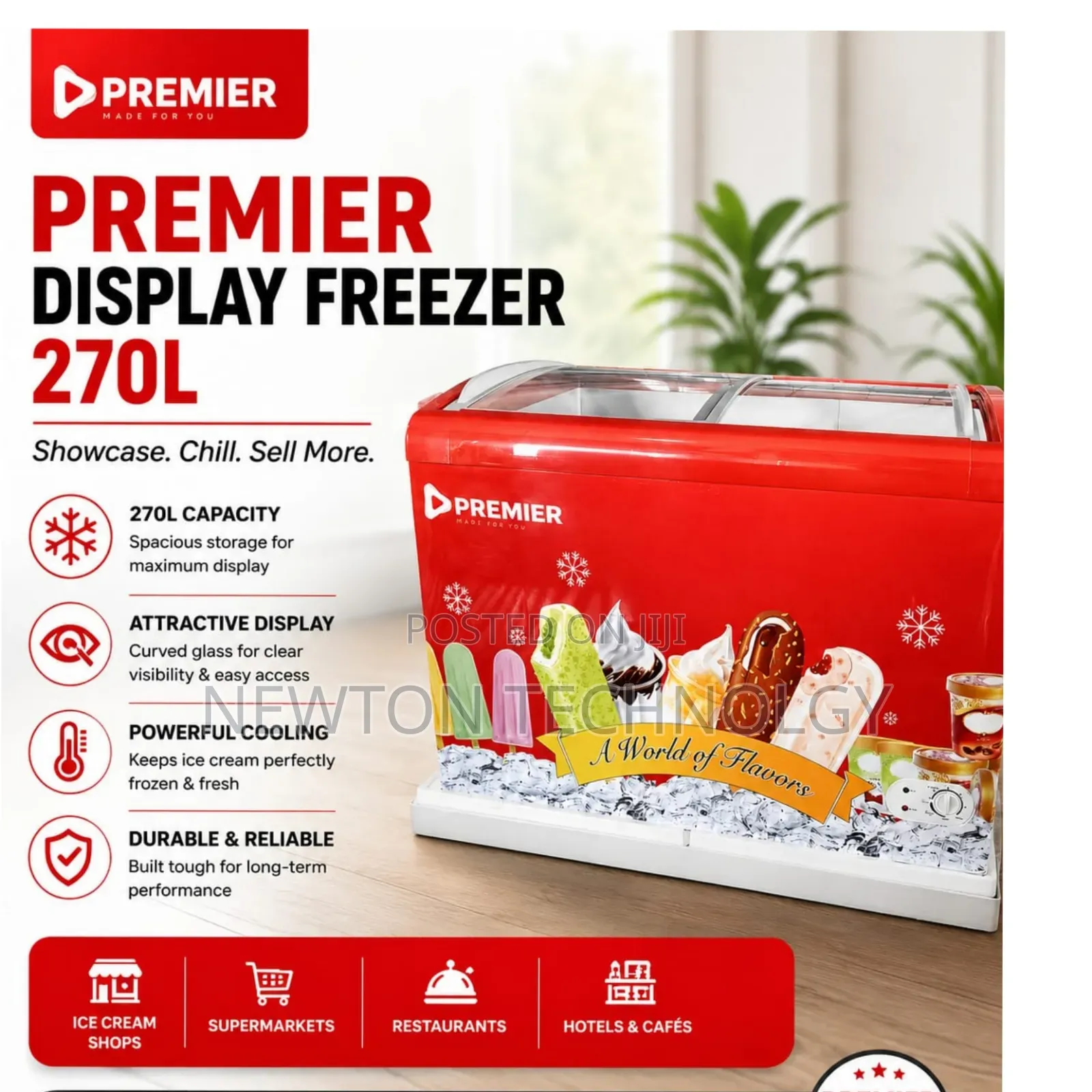 Premier 270l Display Freezer at 47500