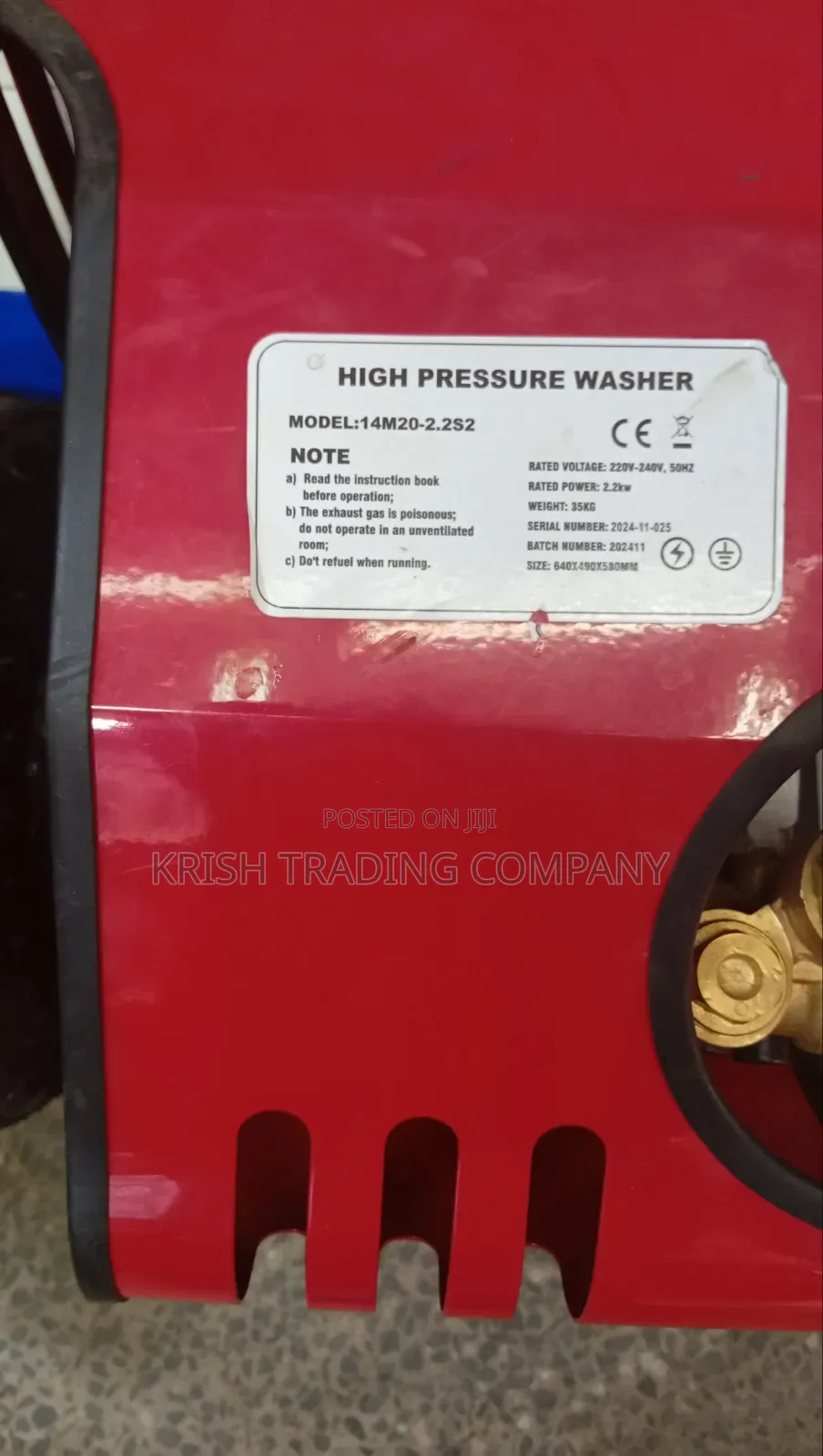 Pioneer 3hp Car Wash Machine | High Pressure Car Washer