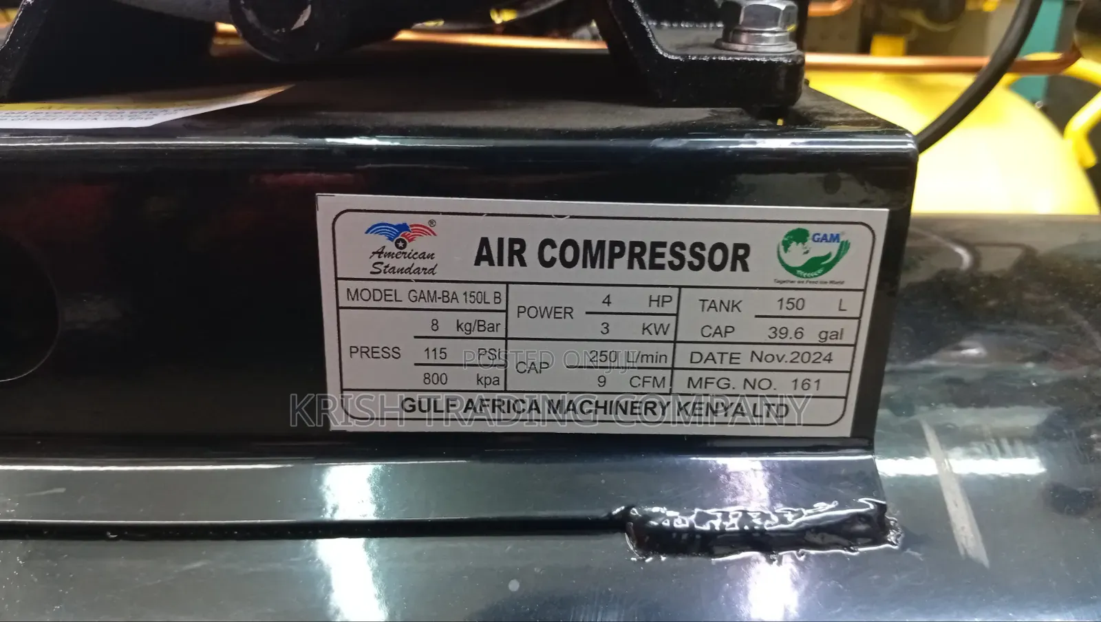 4hp 150l Gam-Ba Electric Air Compressor