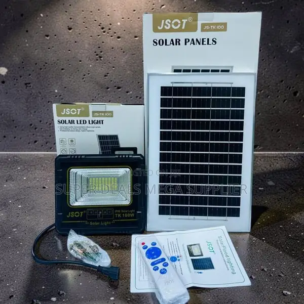 1 Year Warranty 100w Watts Outdoor Security Led Solar Flood Light