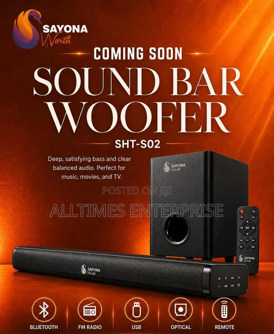 Sayona SHT-S02 Soundbar Woofer