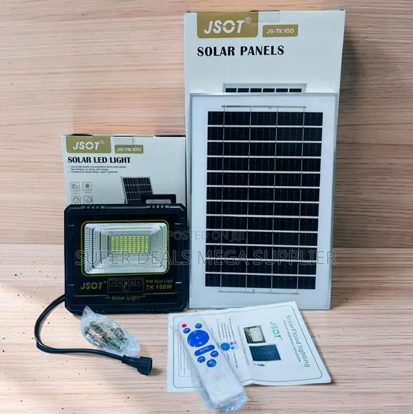 Inbuilt Battery 100w Watts Outdoor Security Led Solar Flood Light