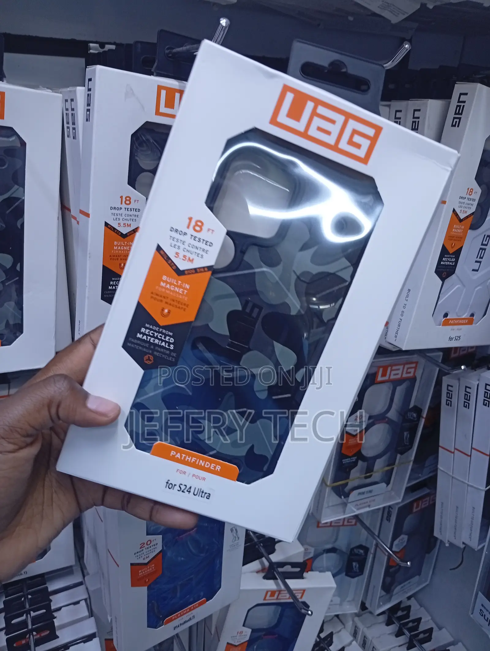 Samsung Galaxy S24 Ultra,Rugged Blue Camouflage Design Cover