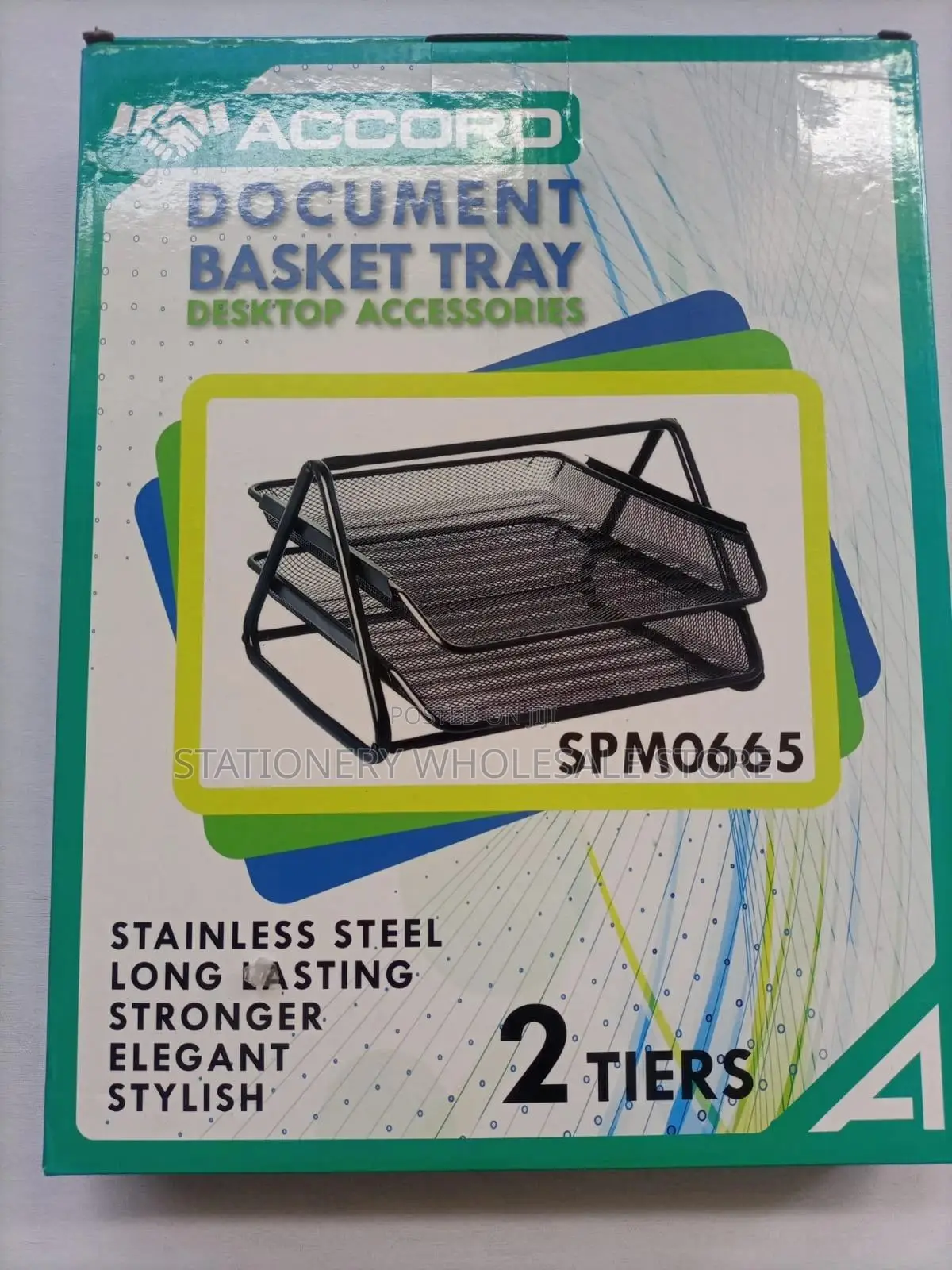 Accord Office Tray Mettalic 2 Tier