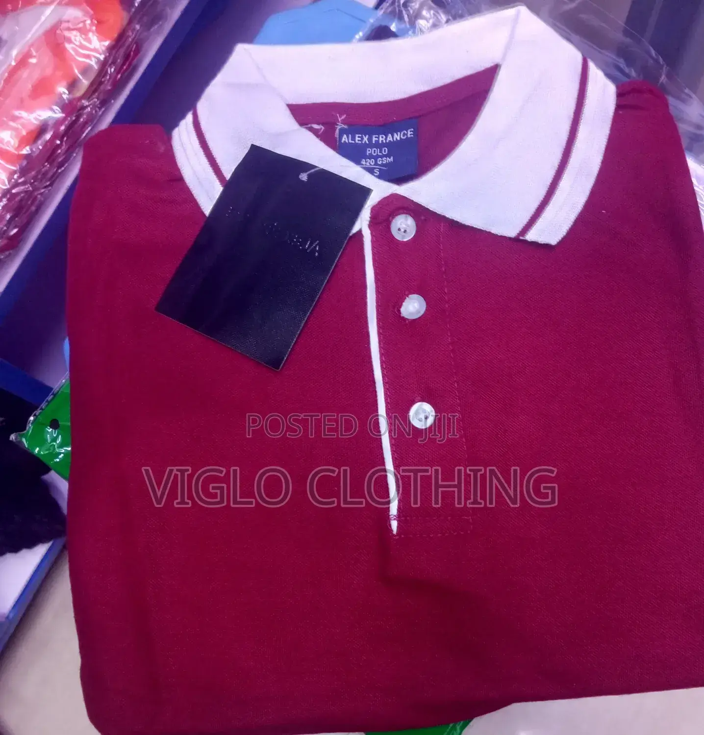 Maroon Body Collar White Poloshirts